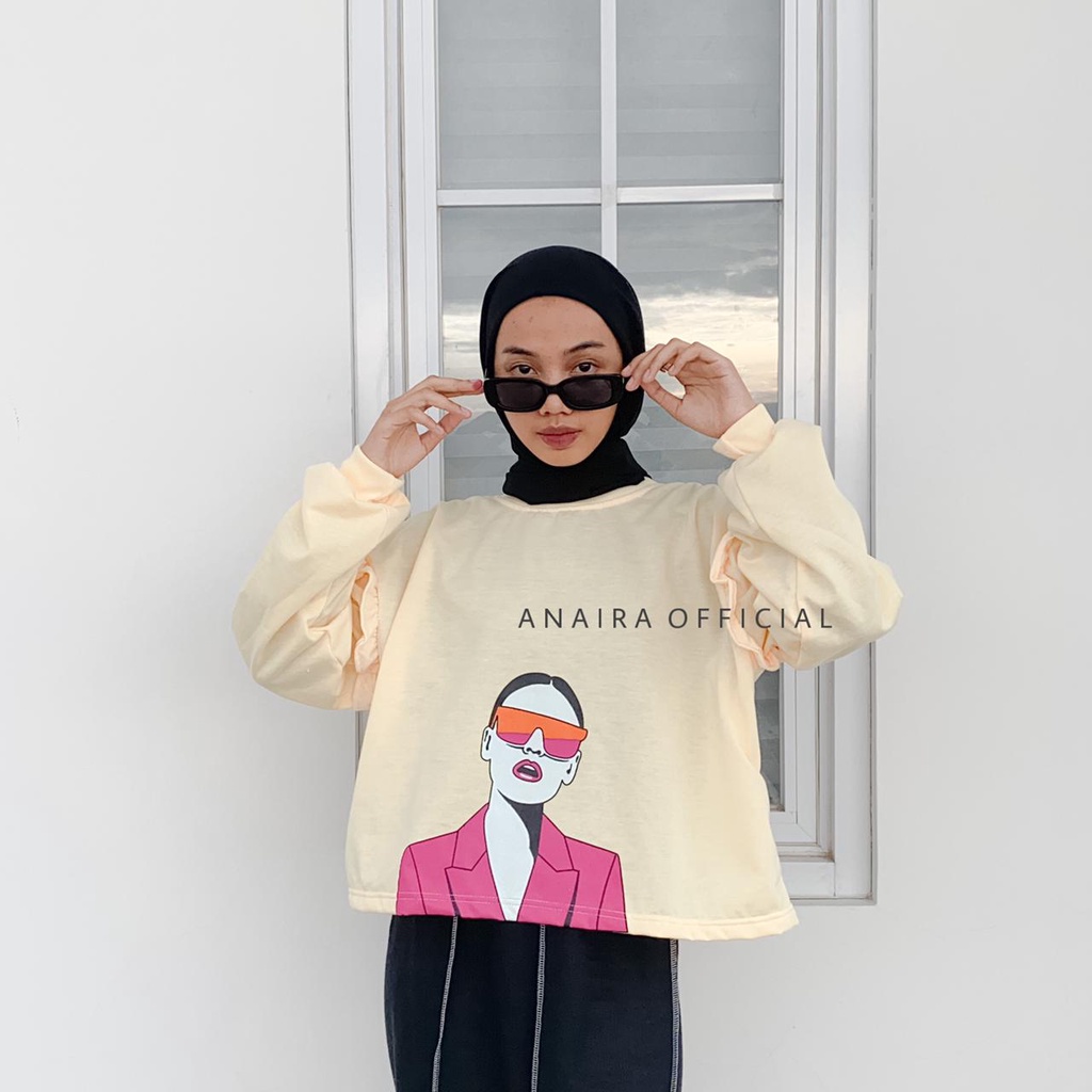 SWEATER WANIITA GIRLS BOSS ANAIRAOFFICIAL SWEATER OVERSIZE WANITA SWEATER CEWEK SWEATER OVERSIZE CEWEK CREWNECK CEWEK CREWNECK WANITA