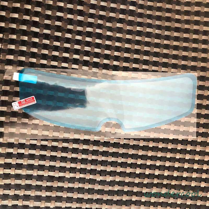 Tongkat Transparansi Tinggi Di Luar Helm Sepeda Motor Tahan Hujan Film Anti-kabut Instalasi Sederhana Mengemudi Aman-Won