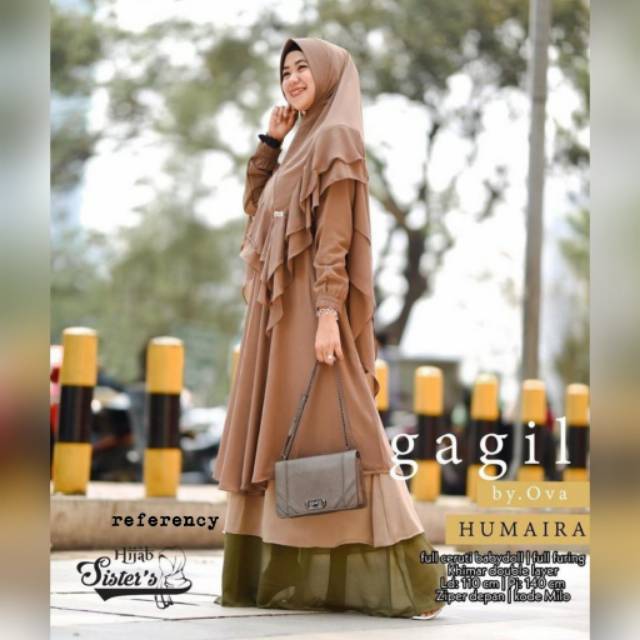 GAMIS PLUS KHIMAR MURAH PREMIUM - GAMIS SET SYARI SETELAN HIJAB HUMAIRA-HALIMAH-BELLE-MAYA-AYANA