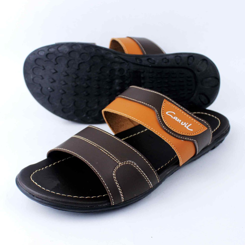 Sandal Slide Pria Terbaru - Sandal Selop Kulit Murah CVL-11