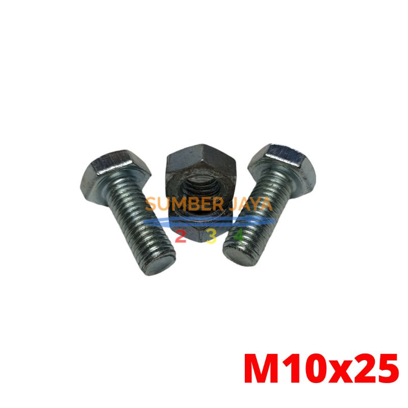 Baut mur M10 10x25 BMP / BMP 10x25 TERMURAH