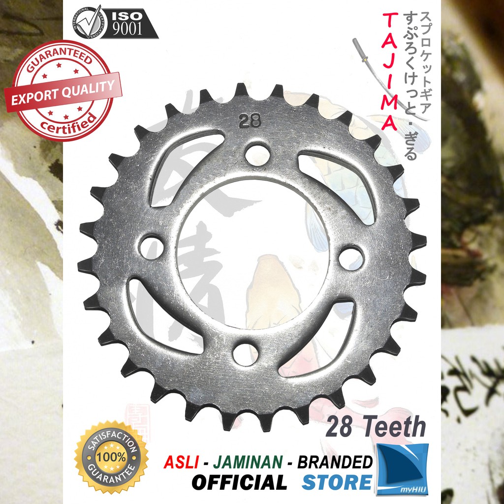 Gigi Tarik 28T ~ 39T SUZUKI RC, Tornado, Crystal Gir Belakang - Rear Sprocket Gear TAJIMA