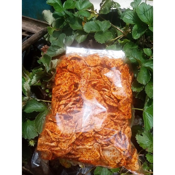 Basreng Bulat Baso goreng Extra pedas daun jeruk isi 1000 gram / 1 kg