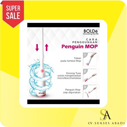 BOLDe PENGUIN MOP Alat Pel Lantai Otomatis Wonder Mop Super  Termurah Surabaya
