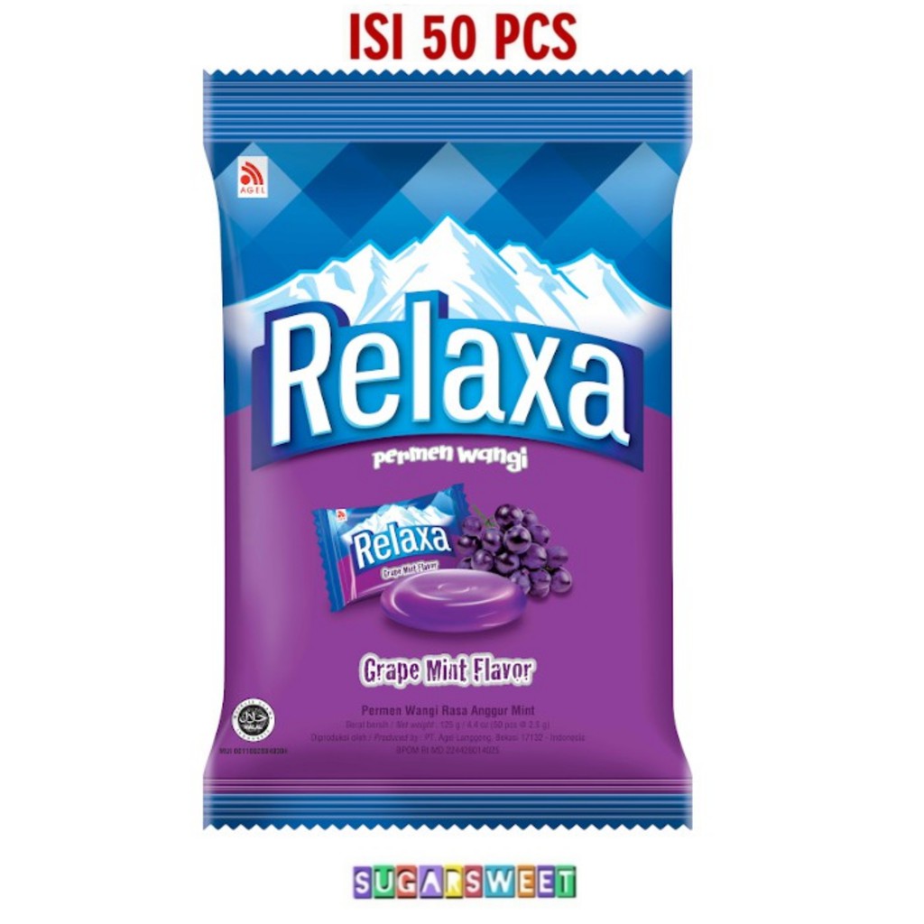 

Relaxa Grape Mint Bag 125 gr - 50 pcs