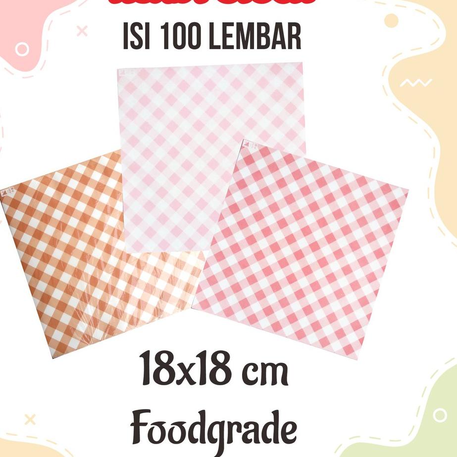 

Star Kertas Roti Motif Kotak-Kotak/Gingham 18x18 Foodgrade Ready Stock - Wrap Paper / Kertas Bungkus