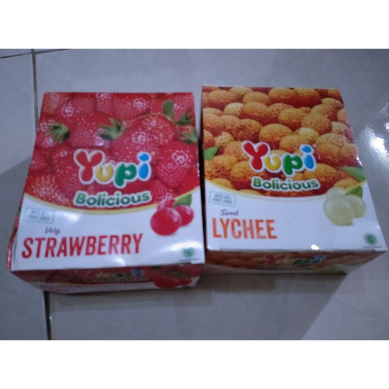 

YUPI RASA BARU STROWBERRY DAN LECY / HARGA PER KOTAK ISI 24