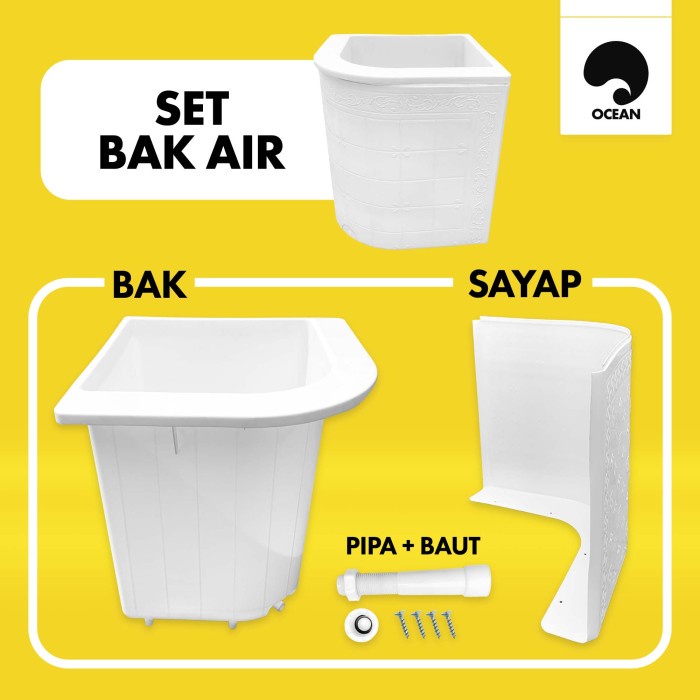 LINK KHUSUS ARMADA TOKO BAK AIR / BAK AIR KAMAR MANDI + SAYAP SUDUT OVAL