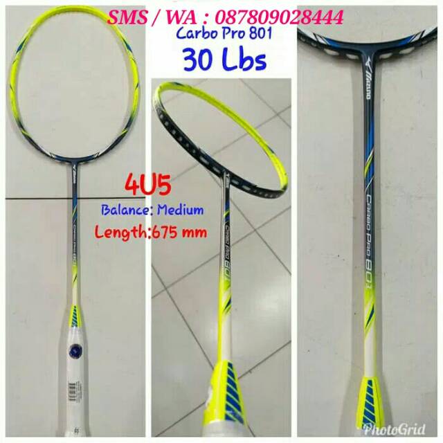 Raket Badminton Mizuno Carbo Pro 801 Original