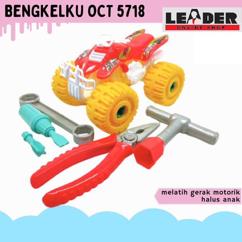 MAINAN PERKAKAS BENGKELKU EXPERT MONTIR MOTOR BOYS PRETEND PLAY SET LENGKAP