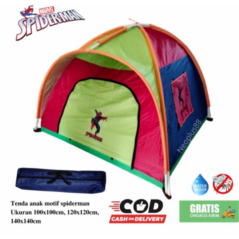 Tenda Anak Laki-Laki Ukuran Jumbo | Muat 4 Anak | Warna Kombinasi | Tahan Air & Anti Nyamuk
