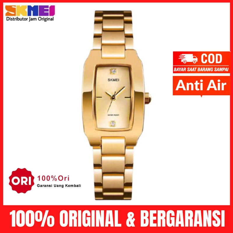 JAM TANGAN WANITA SKMEI 1400 / JAM TANGAN SKMEI WANITA ORIGINAL | JAM TANGAN ANTI AIR|SKIMEI SKEMEI-Gold
