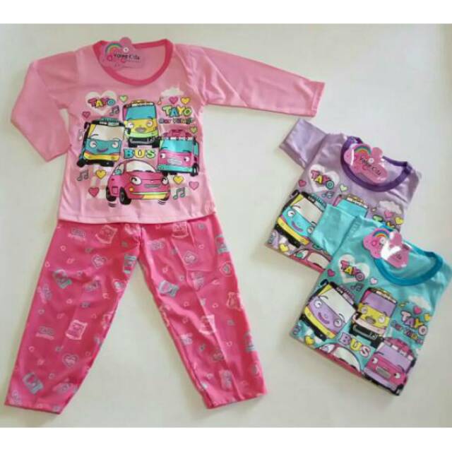 Stelan valee kids panjang 4/8 / setelan anak murah / baju tidur anak murah