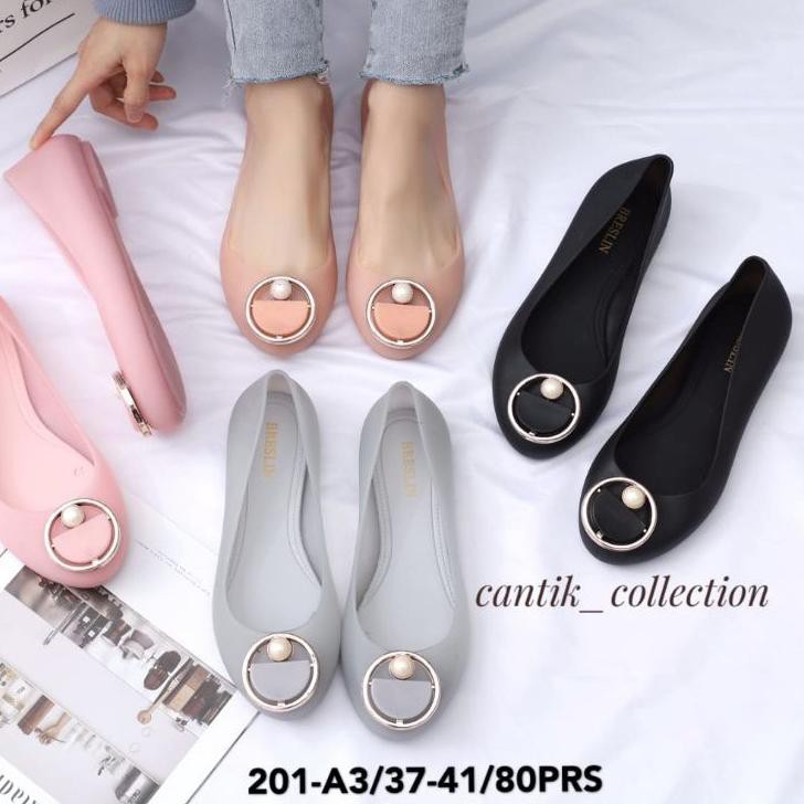 ▼ Sepatu Jelly Wanita Breslin Flat Shoes Ring 201 - Sepatu Karet Jelly Wanita Flat Shoes 201-A3 ♠