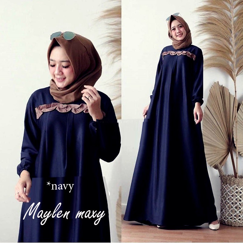 Harga Terbaik / Maylen Maxy Dress / Baju Gamis Wanita