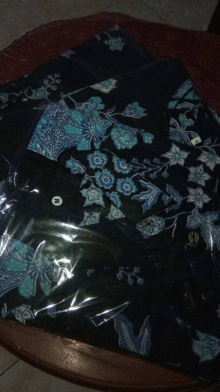 Batik Couple Keluarga Sania Ruffle Ori Ndoro Jowi Dnt Motif Cibulan Hijau