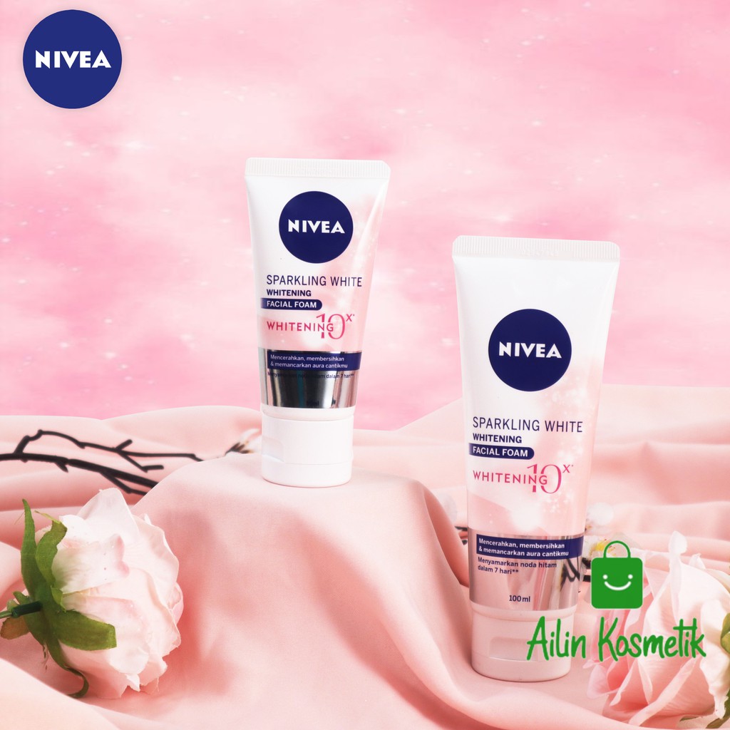 NIVEA Sparkling White Whitening Facial Foam 50ml 100ml ORIGINAL | Sabun Pencuci Muka by AILIN