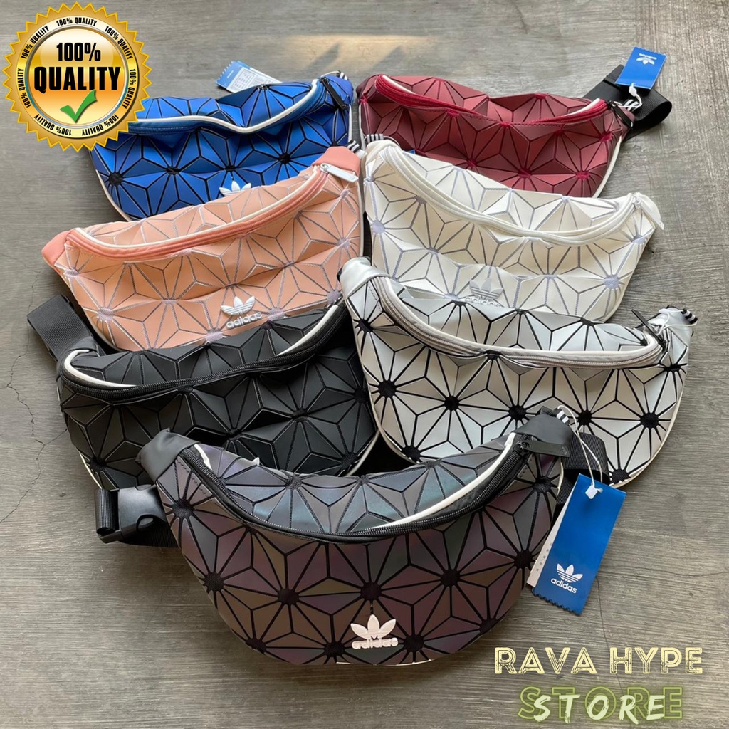 Adidas Waistbag Issey Miyake Old Pattern / Tas Selempang Tas Adidas Tas Pinggang Pria Wanita