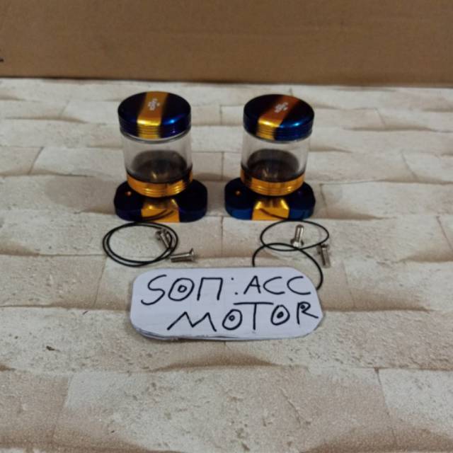 Tutup minyak rem stempel warna 2tone tabung kaca  Mio sporty mio Mio smile