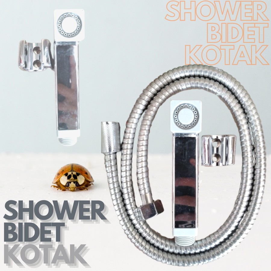 JET SHOWER SELANG FLEXIBLE WASHER TOILET BIDET CLOSET SHOWER CHROME