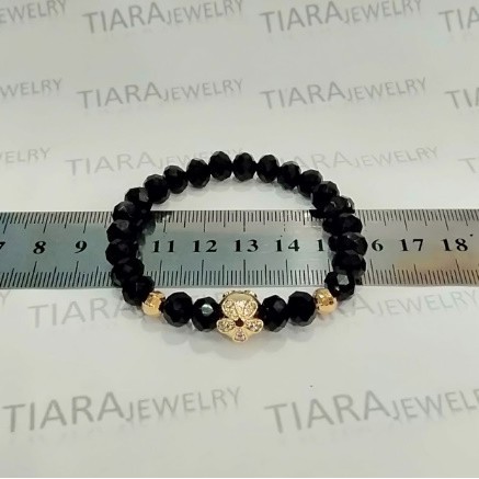 Gelang tangan wanita gelang kristal lapis emas perhiasan fasion wanita gelang