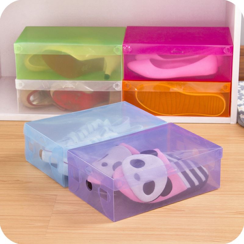 Swopply HL0042 Kotak Sepatu Lipat Transparan Serbaguna Shoes Box Organizer Multifungsi