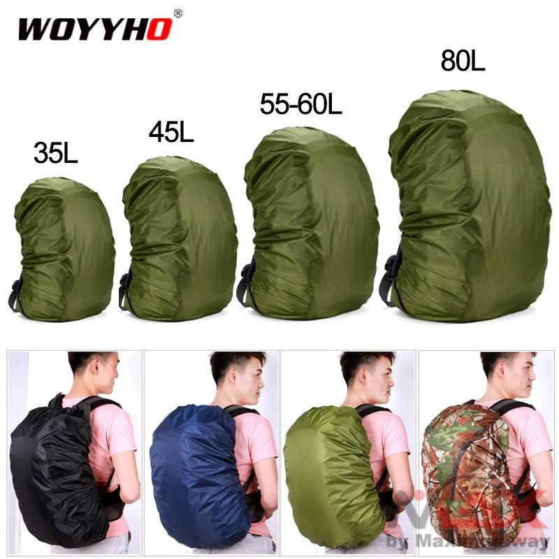 WOYYHO Cover Tas Ransel Anti Air Bahan Polyester Anti Lecet Rain Cover Tas Ransel Waterproof Backpack Cover Rain Cover Backpack Reflective Waterproof Dustproof Sport Bag Cover Outdoor Travel Hiking Climbing Rucksack Rainproof Cover