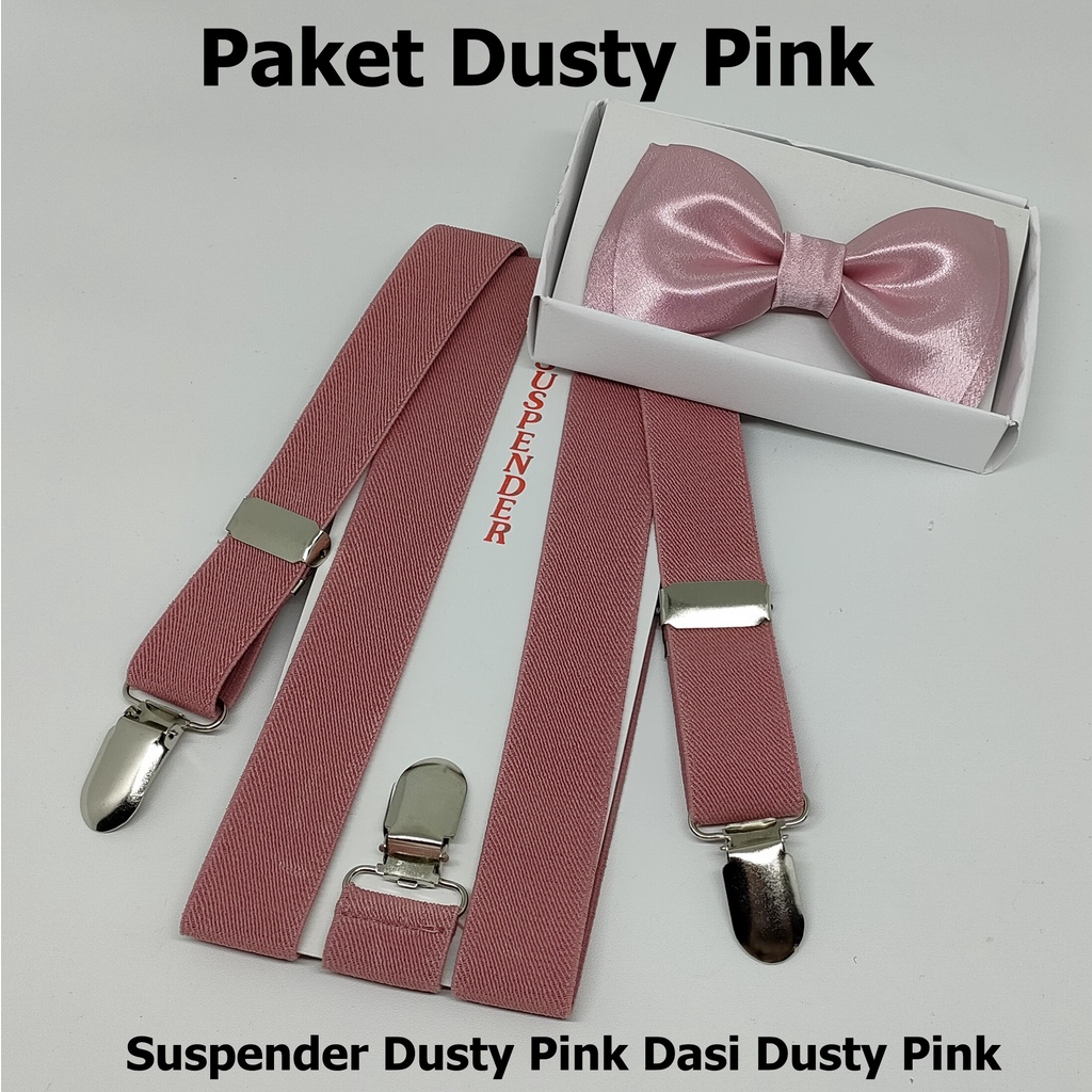 Paket Suspender dan Dasi Kupu - Untuk Anak dan Dewasa - New Series