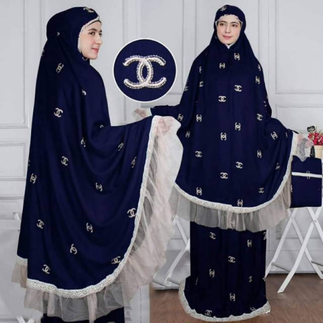 MUKENA CHANEL KATUN RAYON BORDIR TIMBUL | MUKENAH