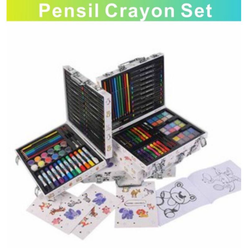 

PS - CRAYON ART SET 67 PCS KUDA PENSIL WARNA WARNI / COLOURING SET 167 PCS KUDA MODEL KOPER / GULALI BOOKS PAKET MEWARNAI ISI 67 PCS KUDA MODEL KOPER