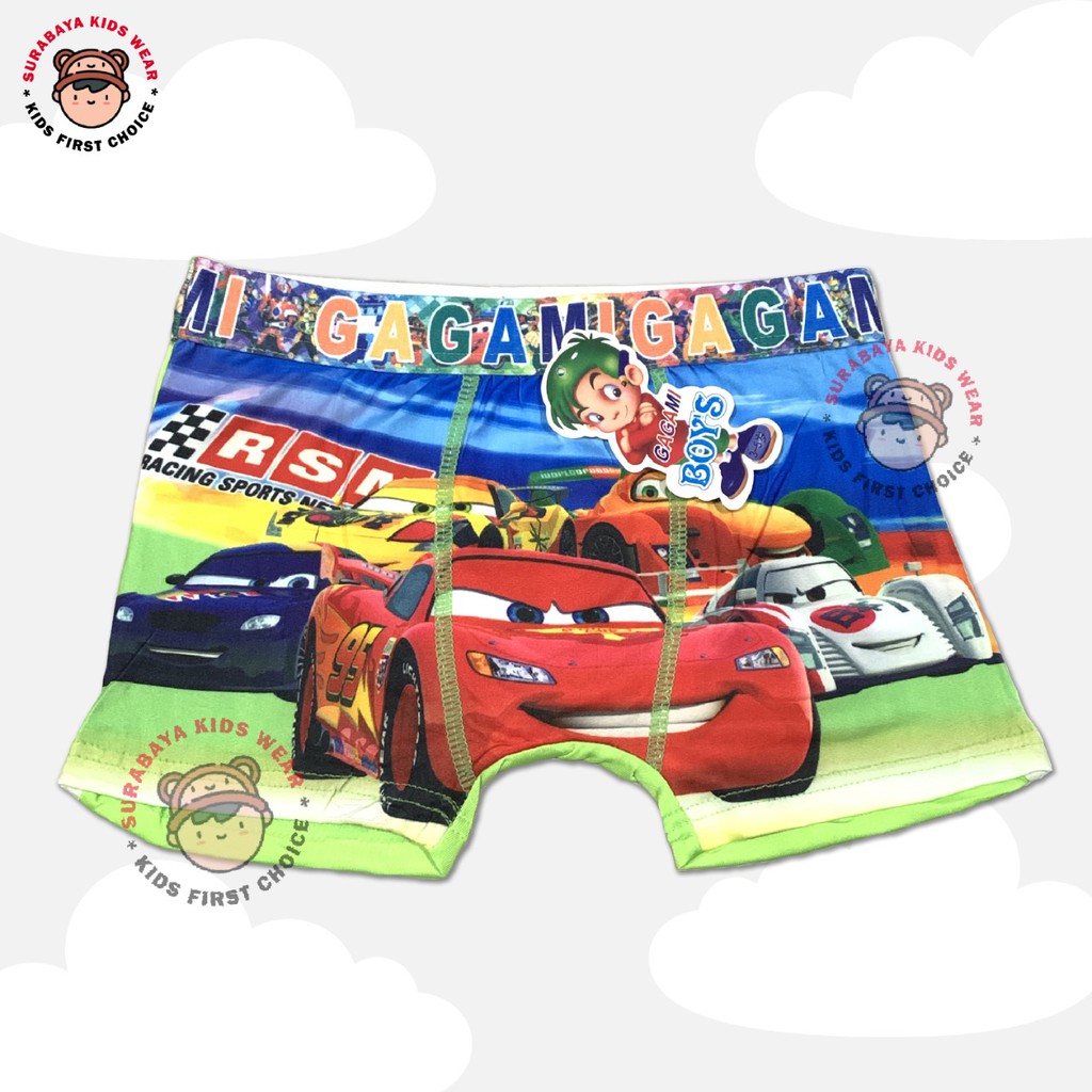 Boxer Anak Laki - Laki Motif Cars dan Super Hero Gagami