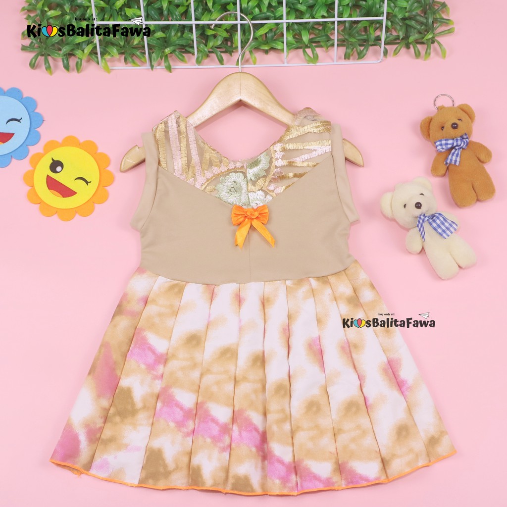 Dress Meira uk Bayi - 4 Tahun / Dres Baby Anak Perempuan Brukat Kensi Import Gaun Pesta Cewek Murah