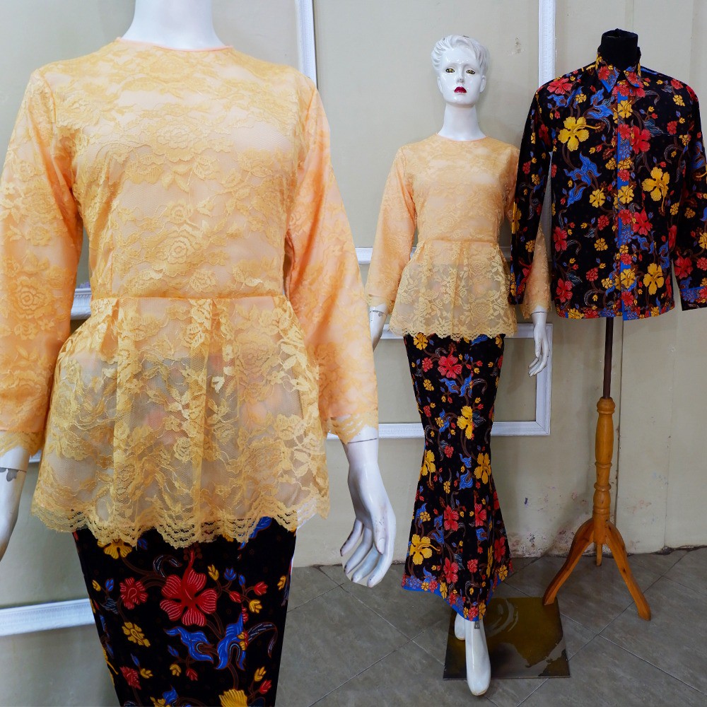 COUPLE SARIMBIT KEBAYA PESTA TUNANGAN LAMARAN CANTIK BATIK MODERN