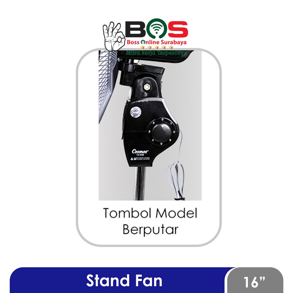 Stand Fan Cosmos Kipas Angin Berdiri 16 SDB 16-SDB 16SDB Kipas Angin Cosmos