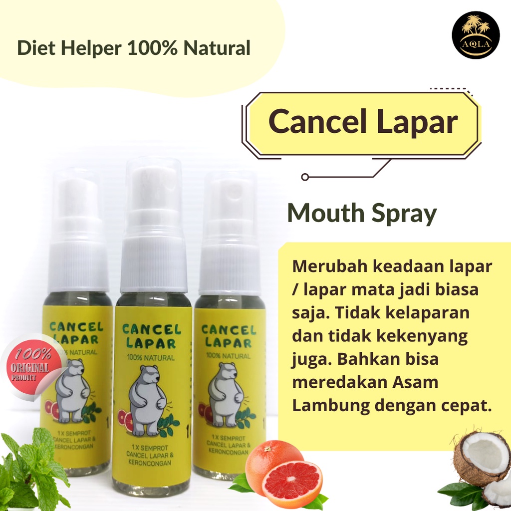 Herbal diet penahan lapar - Cancel Lapar Spray - herbal slimming penghilang lapar