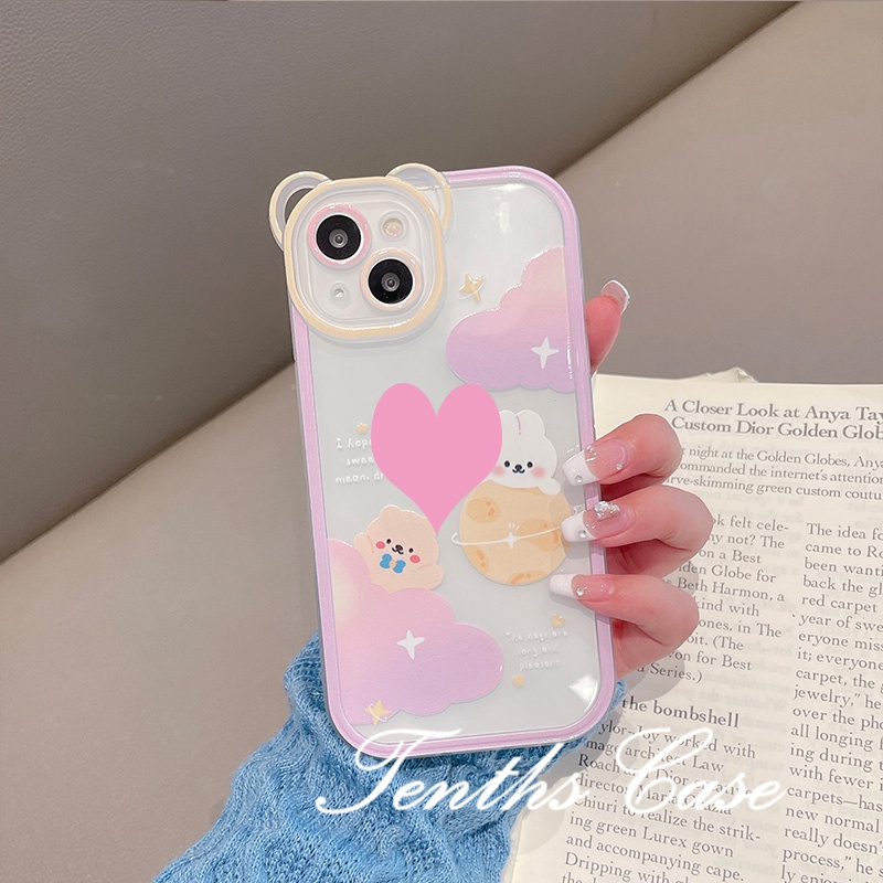 IPhone XR 11 13 12 Pro Max 8 7 Plus XS Max XS X SE 2020 8 7 Soft Case TPU Motif Hewan Lunar Untuk