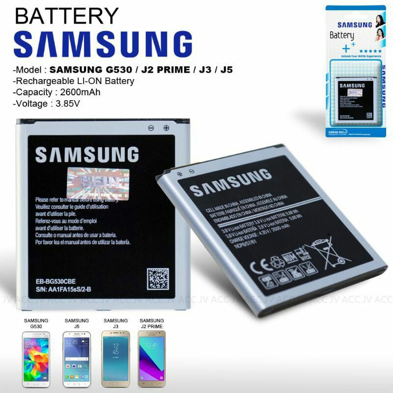 BATERAI /BATTERY UNTUK TYPE HP SAMSUNG J5 2015/ J2 PRIME/J2 PRO/ J2 CORE/J2 2016 J3 J310/J320 BATTERY ORIGINAL