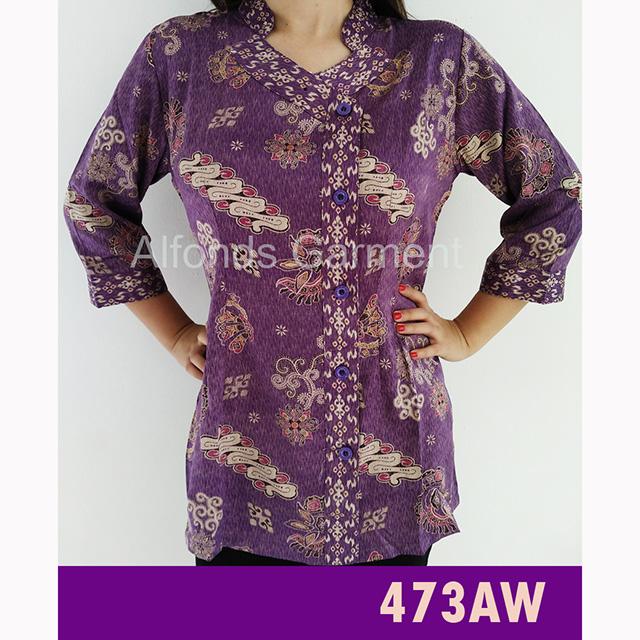 Blouse Batik Modern Wanita, Batik Keraton 473AW