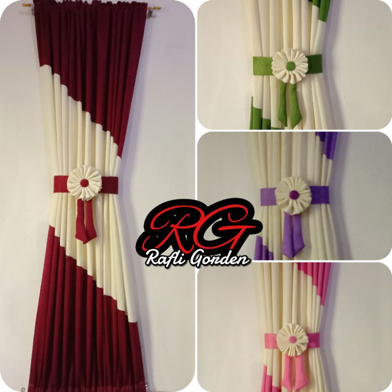 Gorden jendela kupu kupu tinggi 200cm/gorden jendela minimalis/gorden Kupu Kupu jendela