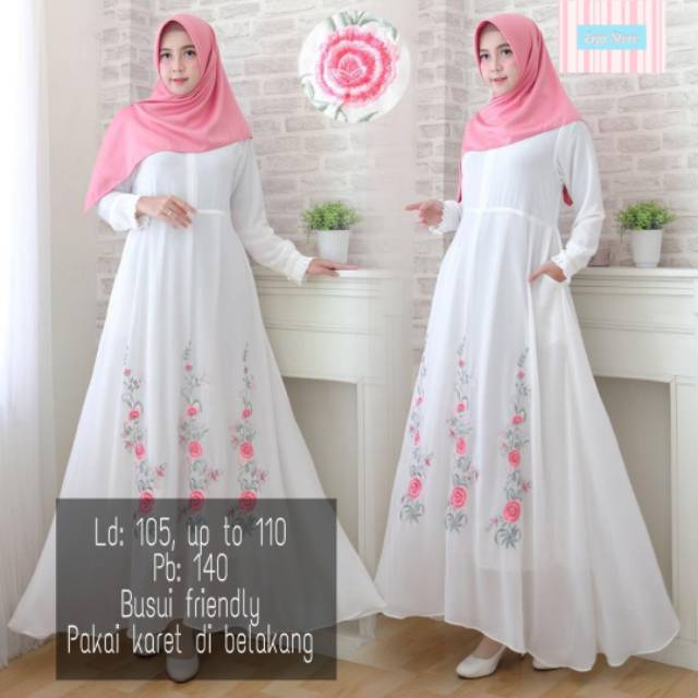 Gamis ceruti bordir