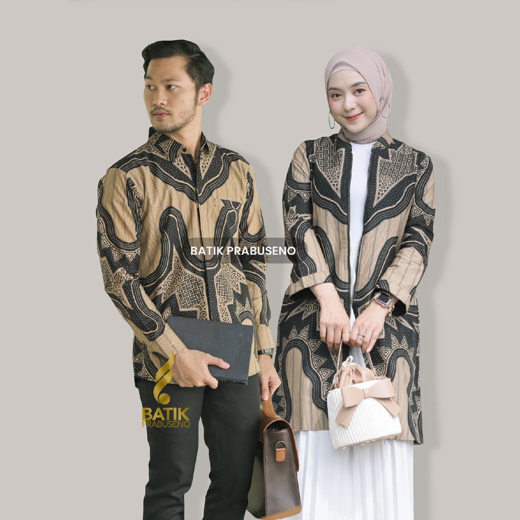 TURIDA Pasangan Batik Keluarga Premium Prabuseno Slimfit Kwalitas Premium Katun Puring Original Bati