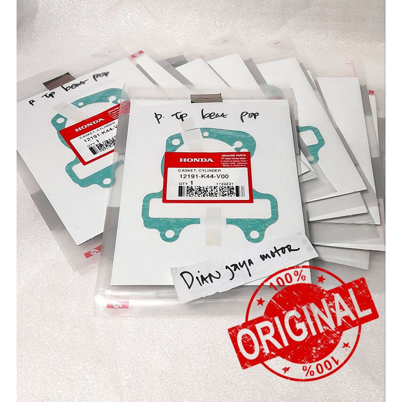 PAKING PACKING BORING CYLINDER BLOK BEAT FI ESP BEAT POP SETREET ORI AHM KODE K44