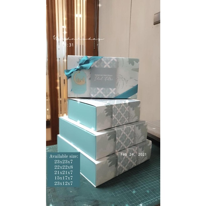 

[COD] 23x12x7 cm BOX PREMIUM KOTAK KUE LEBARAN, IDUL FITRI TEBAL [COD]