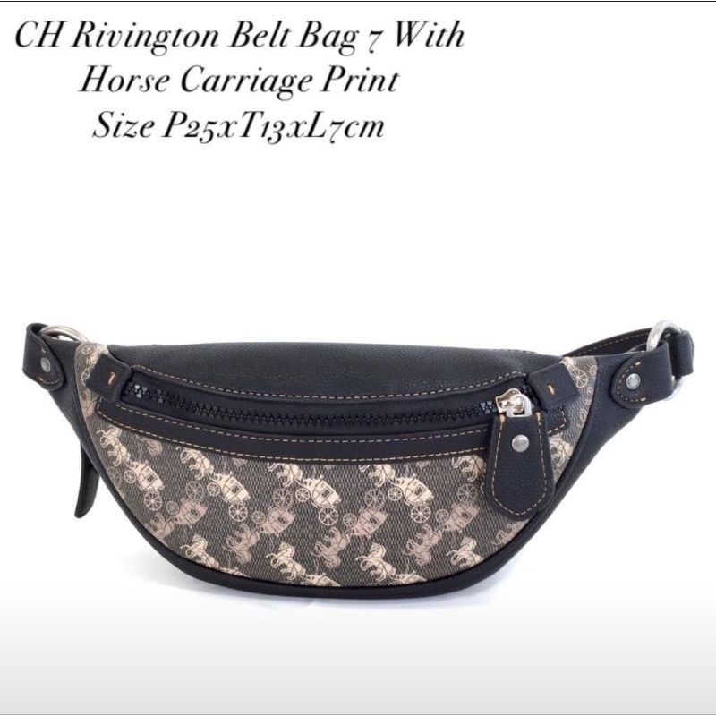 waist bag coach rivington belt bag 7 with horse carriage print