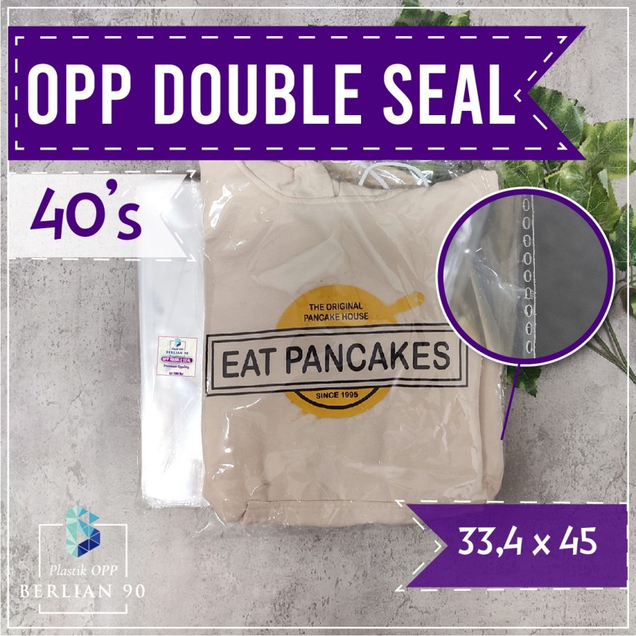 Plastik OPP Lem Double Seal Plastik Baju 33x45 40s Micron Plastik OPP Tebal