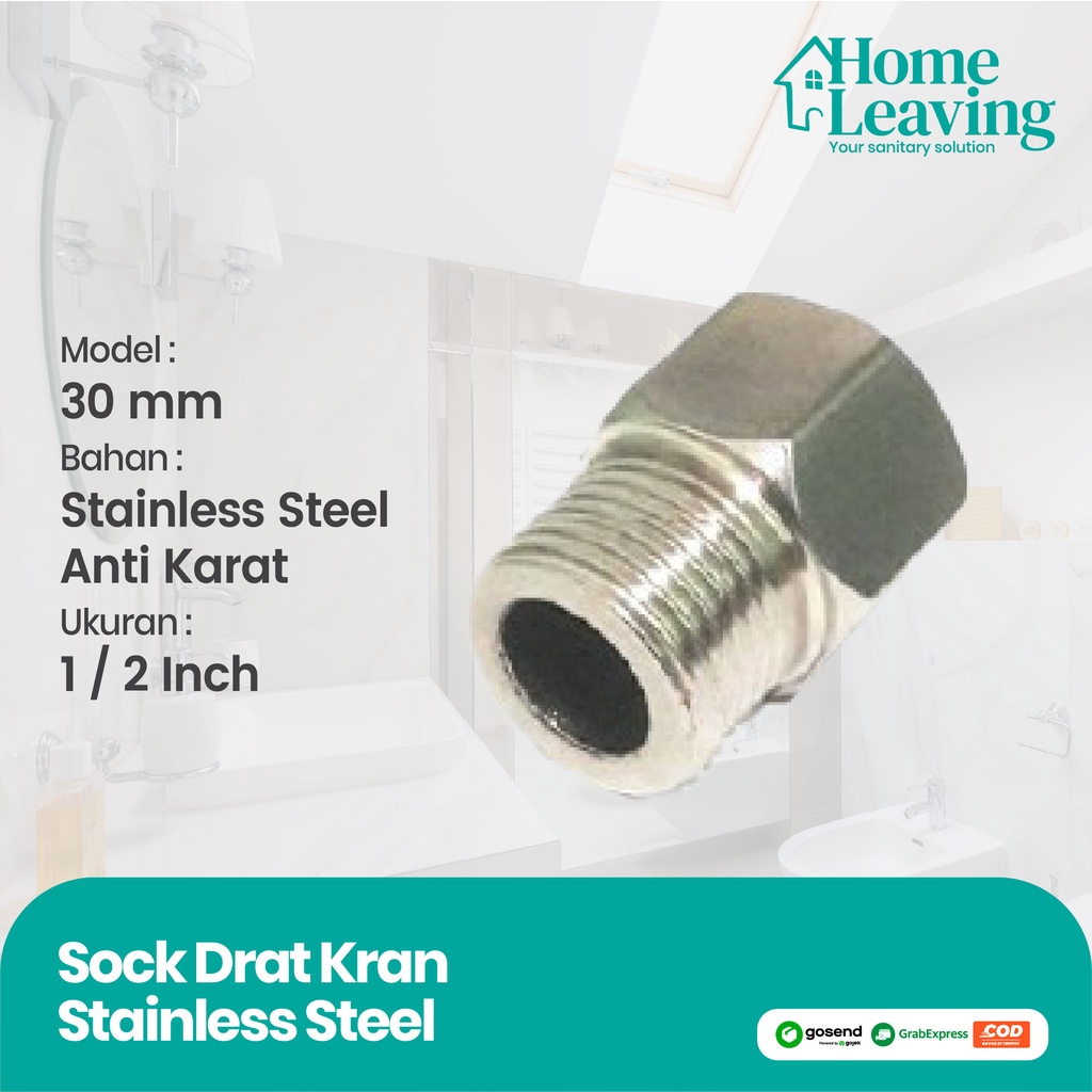 Nepel sok drat panjang / sok kran / sambungan kran stainless steel HIGH QUALITY