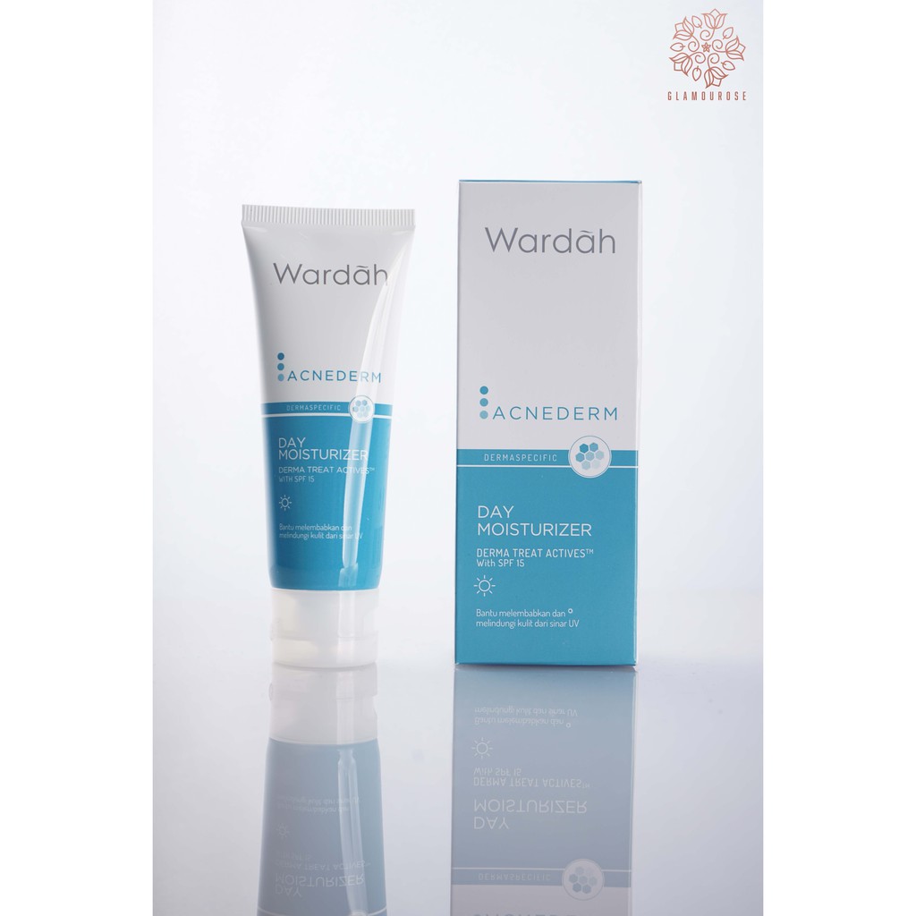 ❤️Glamouroseshop❤️ Wardah Acnederm Day Moisturizer 40 ml - Pelembab Wajah Berjerawat dengan SPF 15