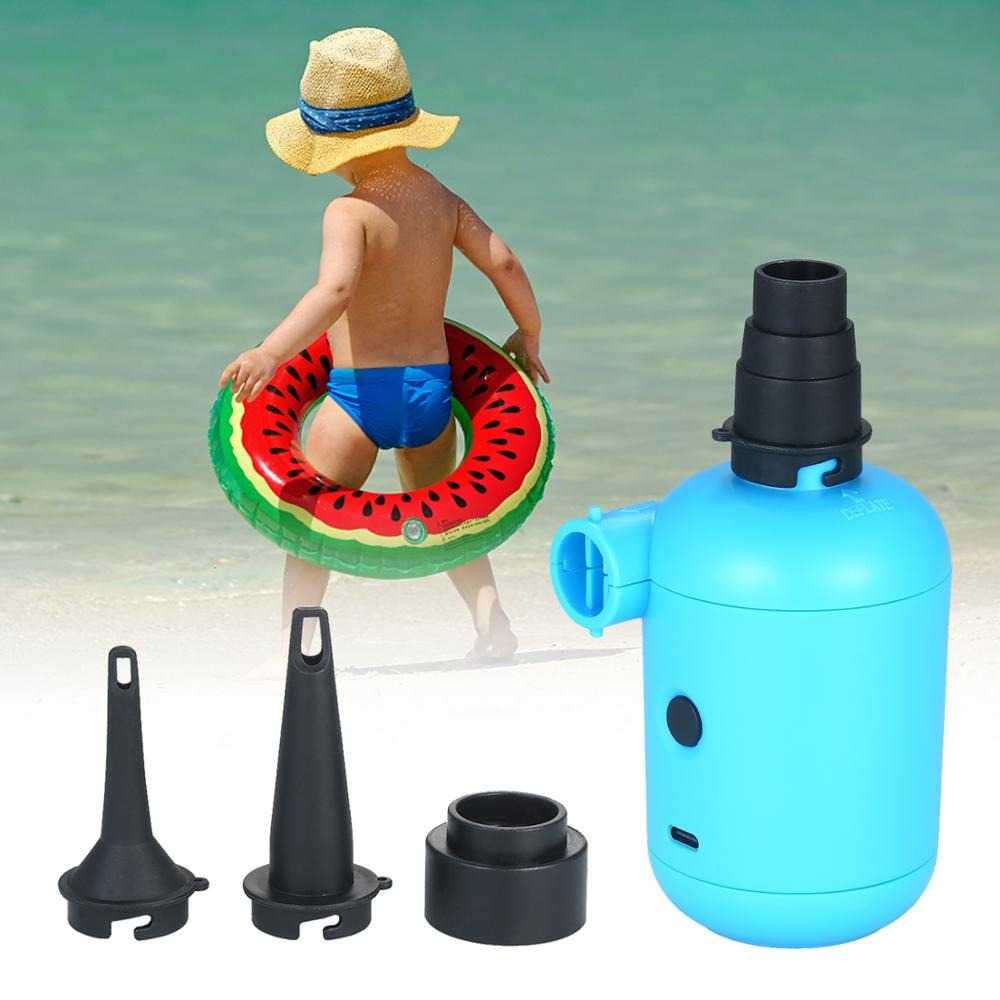 Pompa Angin Electric Air Pump 4 Kepala Nozzle Portable Desain Minimalis Pompa Elektrik Multifungsi Berkualitas