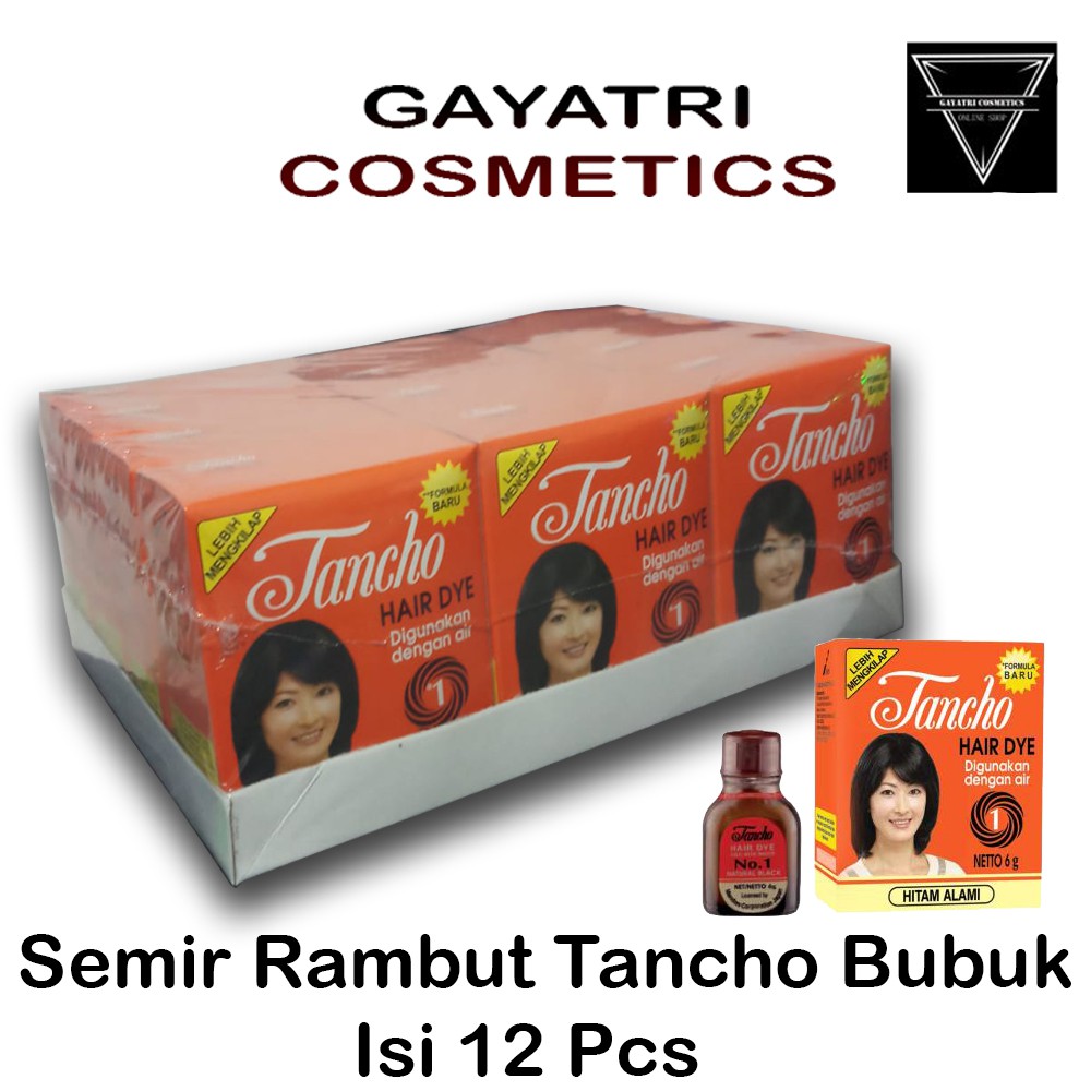 Semir Rambut Tancho Hair Dry Bubuk 1 Pack Isi 12