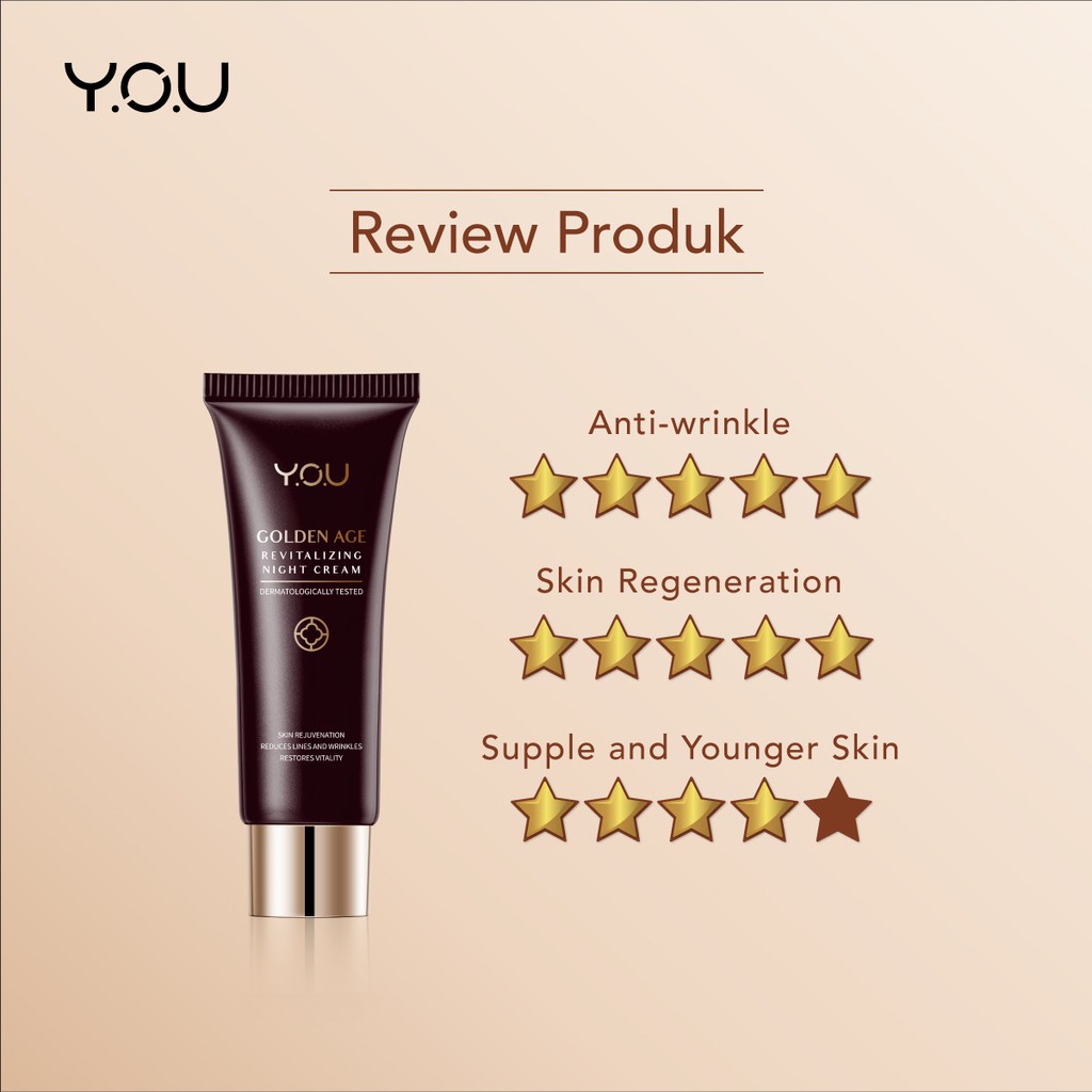 YOU Golden Age Revitalizing Night Cream 18g [ Overnight Skin Reviving Complex] / Y.O.U